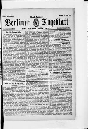 Berliner Tageblatt und Handels-Zeitung vom 26.06.1912
