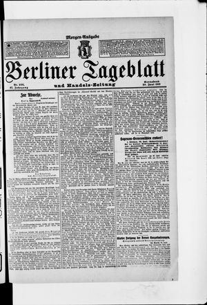 Berliner Tageblatt und Handels-Zeitung vom 28.06.1912