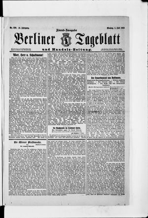 Berliner Tageblatt und Handels-Zeitung on Jul 1, 1912
