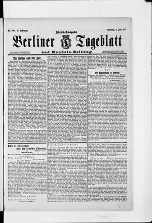 Berliner Tageblatt und Handels-Zeitung vom 02.07.1912