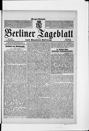Berliner Tageblatt und Handels-Zeitung on Jul 3, 1912
