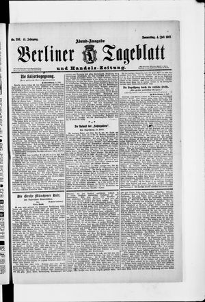 Berliner Tageblatt und Handels-Zeitung on Jul 4, 1912