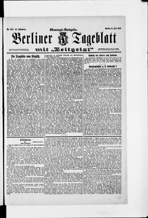 Berliner Tageblatt und Handels-Zeitung vom 08.07.1912
