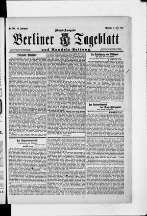 Berliner Tageblatt und Handels-Zeitung vom 08.07.1912