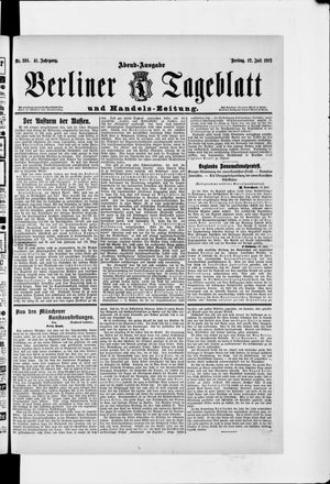 Berliner Tageblatt und Handels-Zeitung vom 12.07.1912