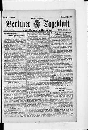 Berliner Tageblatt und Handels-Zeitung vom 15.07.1912