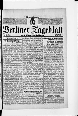 Berliner Tageblatt und Handels-Zeitung vom 18.07.1912