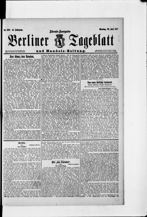 Berliner Tageblatt und Handels-Zeitung vom 22.07.1912