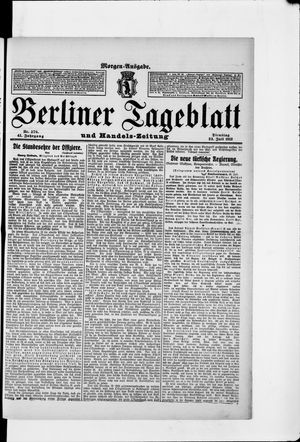 Berliner Tageblatt und Handels-Zeitung vom 23.07.1912