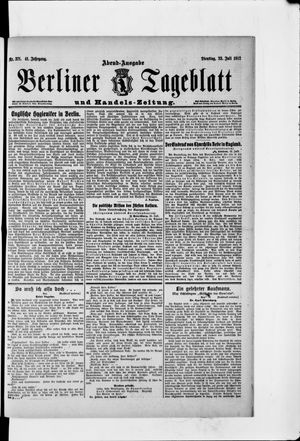 Berliner Tageblatt und Handels-Zeitung on Jul 23, 1912