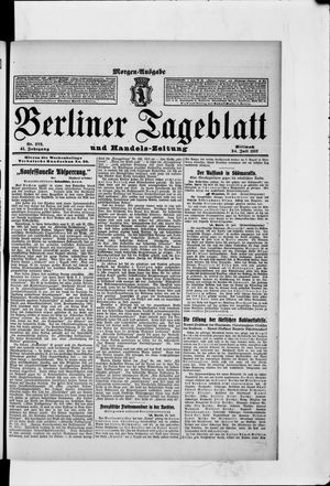 Berliner Tageblatt und Handels-Zeitung vom 24.07.1912