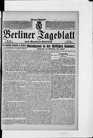 Berliner Tageblatt und Handels-Zeitung vom 26.07.1912