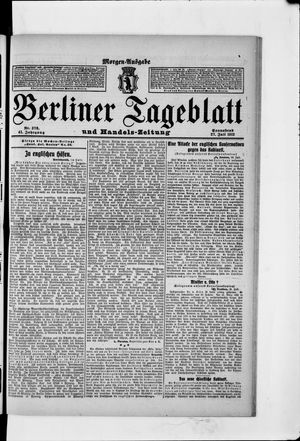 Berliner Tageblatt und Handels-Zeitung vom 27.07.1912