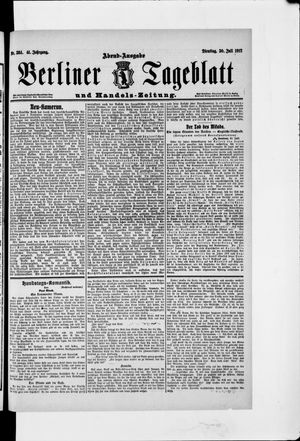 Berliner Tageblatt und Handels-Zeitung vom 30.07.1912