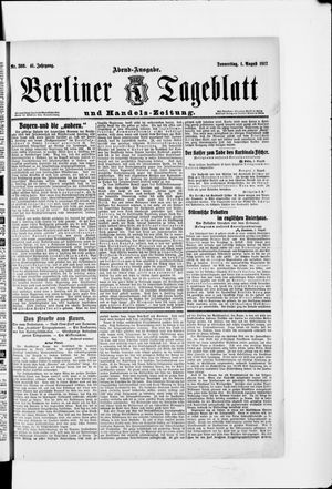 Berliner Tageblatt und Handels-Zeitung vom 01.08.1912