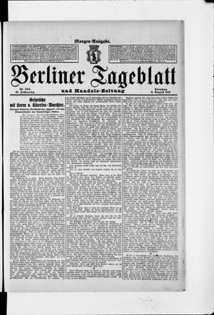 Berliner Tageblatt und Handels-Zeitung vom 06.08.1912