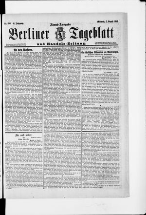 Berliner Tageblatt und Handels-Zeitung vom 07.08.1912