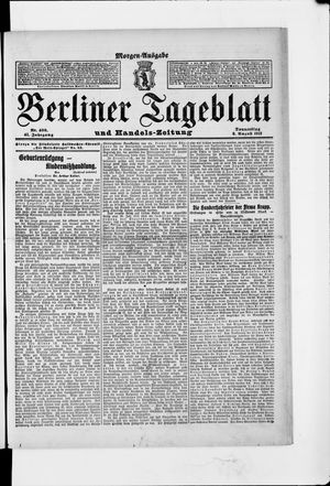 Berliner Tageblatt und Handels-Zeitung vom 08.08.1912