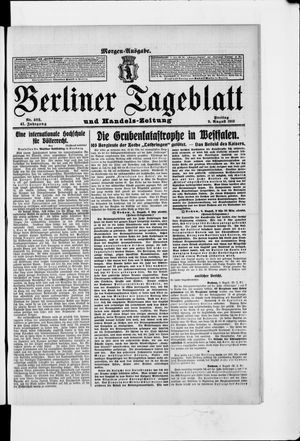 Berliner Tageblatt und Handels-Zeitung vom 09.08.1912