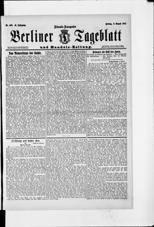 Berliner Tageblatt und Handels-Zeitung vom 09.08.1912