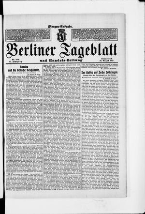 Berliner Tageblatt und Handels-Zeitung vom 10.08.1912