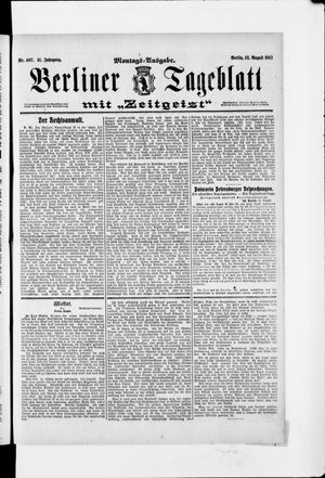 Berliner Tageblatt und Handels-Zeitung vom 12.08.1912