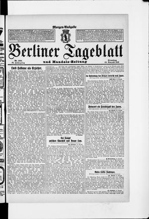 Berliner Tageblatt und Handels-Zeitung vom 13.08.1912