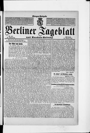 Berliner Tageblatt und Handels-Zeitung vom 14.08.1912