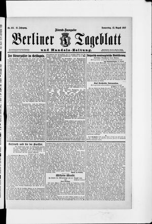Berliner Tageblatt und Handels-Zeitung vom 15.08.1912