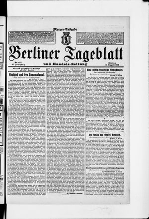 Berliner Tageblatt und Handels-Zeitung on Aug 16, 1912