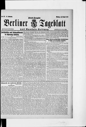 Berliner Tageblatt und Handels-Zeitung on Aug 19, 1912