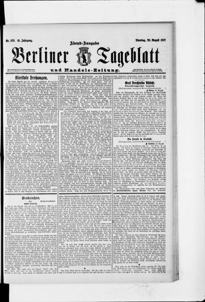 Berliner Tageblatt und Handels-Zeitung vom 20.08.1912