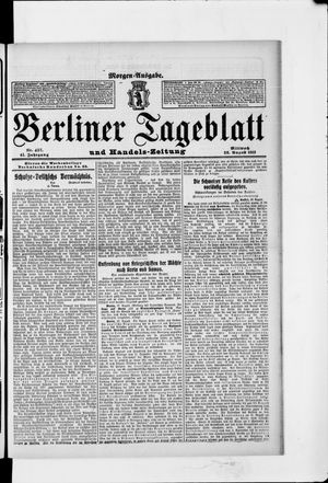 Berliner Tageblatt und Handels-Zeitung vom 28.08.1912
