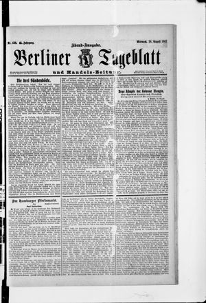 Berliner Tageblatt und Handels-Zeitung vom 28.08.1912
