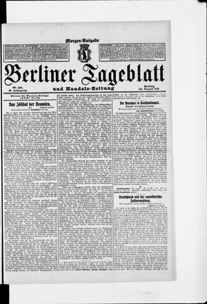 Berliner Tageblatt und Handels-Zeitung vom 30.08.1912