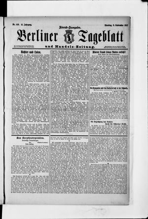 Berliner Tageblatt und Handels-Zeitung vom 03.09.1912