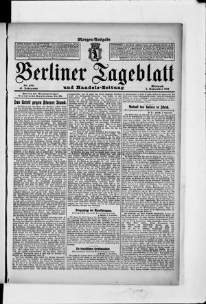 Berliner Tageblatt und Handels-Zeitung vom 04.09.1912