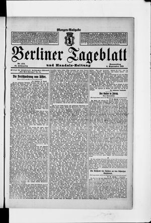 Berliner Tageblatt und Handels-Zeitung vom 05.09.1912