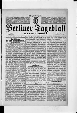 Berliner Tageblatt und Handels-Zeitung vom 06.09.1912