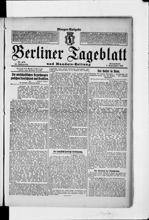 Berliner Tageblatt und Handels-Zeitung vom 07.09.1912