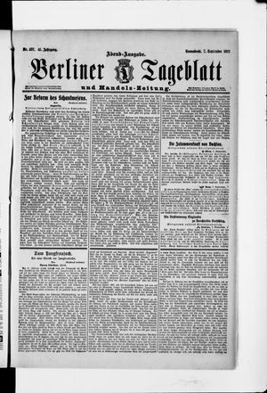 Berliner Tageblatt und Handels-Zeitung vom 07.09.1912