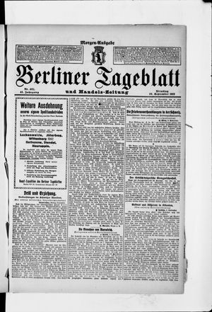 Berliner Tageblatt und Handels-Zeitung vom 10.09.1912