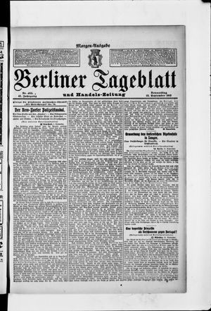Berliner Tageblatt und Handels-Zeitung vom 12.09.1912