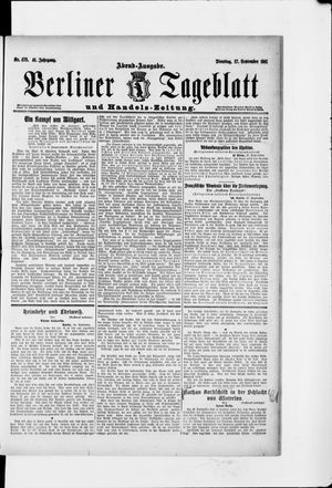 Berliner Tageblatt und Handels-Zeitung vom 17.09.1912