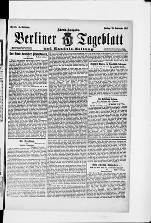 Berliner Tageblatt und Handels-Zeitung vom 20.09.1912