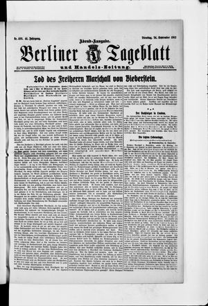 Berliner Tageblatt und Handels-Zeitung vom 24.09.1912