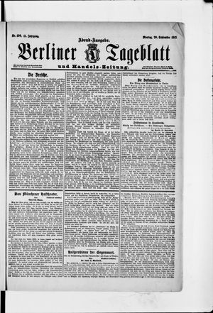 Berliner Tageblatt und Handels-Zeitung vom 30.09.1912