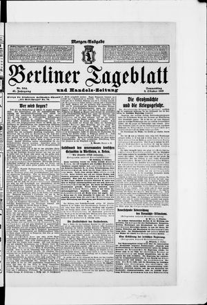 Berliner Tageblatt und Handels-Zeitung vom 03.10.1912