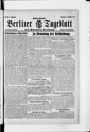 Berliner Tageblatt und Handels-Zeitung vom 03.10.1912