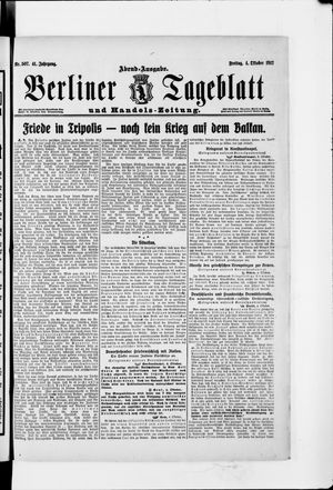 Berliner Tageblatt und Handels-Zeitung vom 04.10.1912